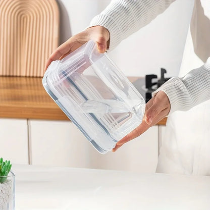 FreshRoots Produce Saver Set — 4-Piece Fridge Storage with Drain Baskets